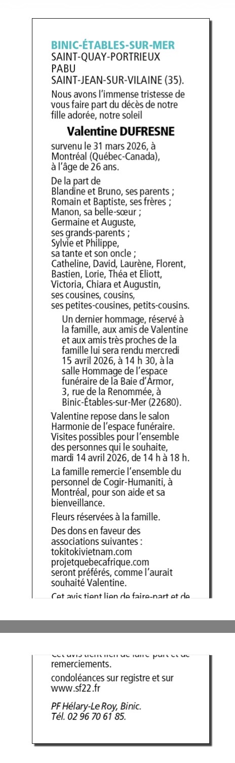 Avis de décès