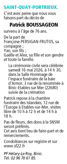 Avis de décès